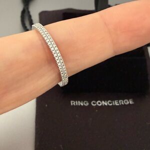 Ring Concierge Double Row Stackable Pave Ring - size 9